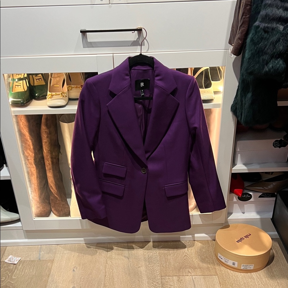 Banana Republic Purple Women's Blazer size 2 Italian sculpted